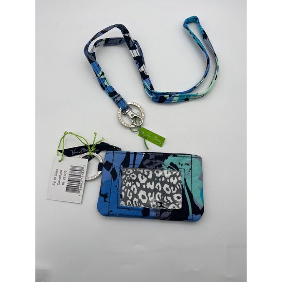 Vera Bradley Zip Id Case and Lanyard in Camofloral - Picture 1 of 5